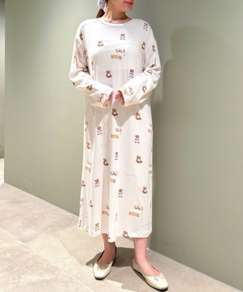 gelato pique（ジェラートピケ）の「GOOD NIGHT BEAR柄ワンピース