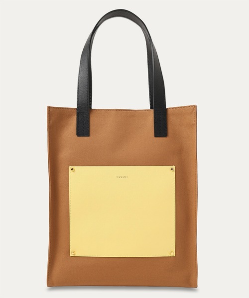 Leather Pocket Canvas Tote（トートバッグ）｜CULLNI（クルニ）の