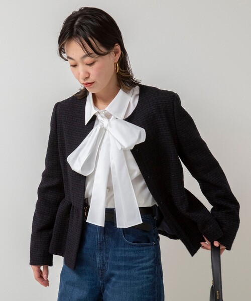 NOLLEY'S（ノーリーズ）の「ツイードノーカラージャケット（ノーカラー