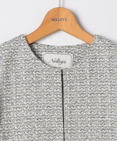 NOLLEY'S（ノーリーズ）の「ツイードノーカラージャケット（ノーカラー