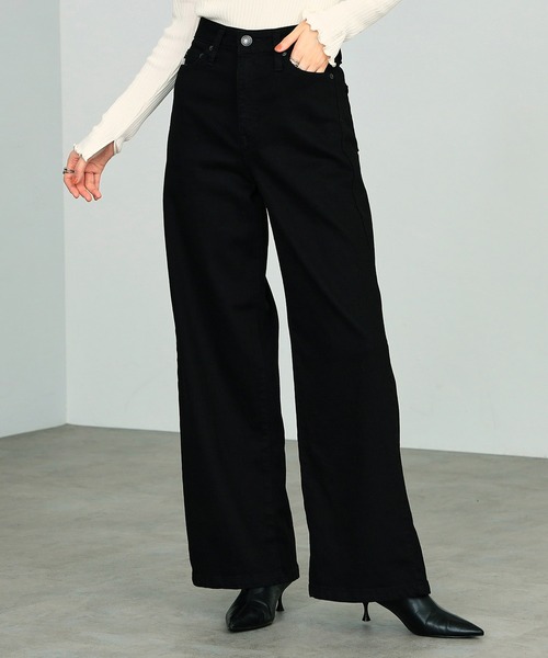 累計販売14万本突破！】SOMETHING/サムシング LISA ワイドデニムパンツ