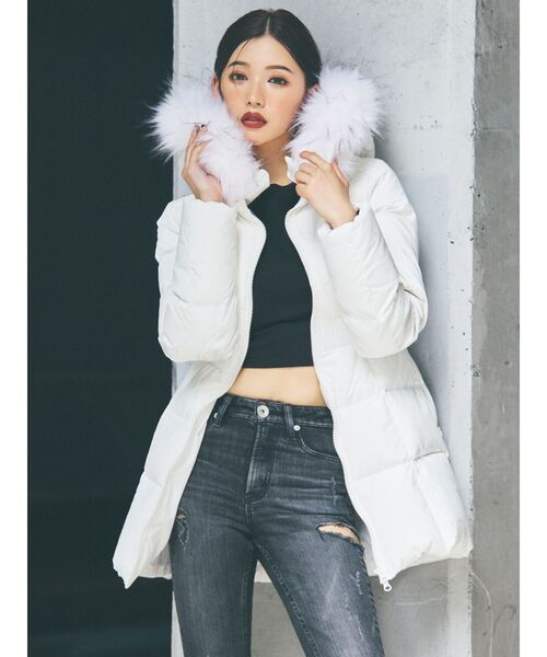GYDA（ジェイダ）の「GYGYベルト付きロングダウンコート（ダウン