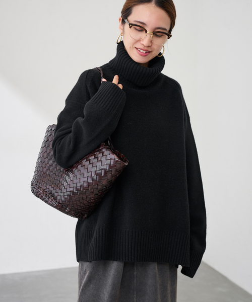 セール】≪WEB先行追加≫AQUA タートルプルオーバー（ニット/セーター
