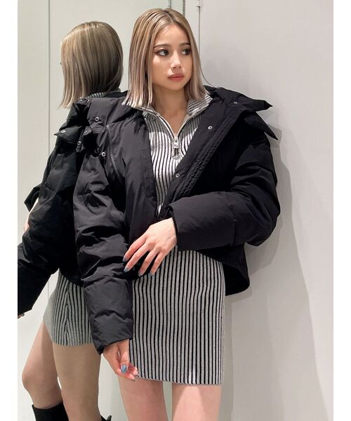 GYDA（ジェイダ）の「GYGYembroideryダウンコート（ダウンジャケット