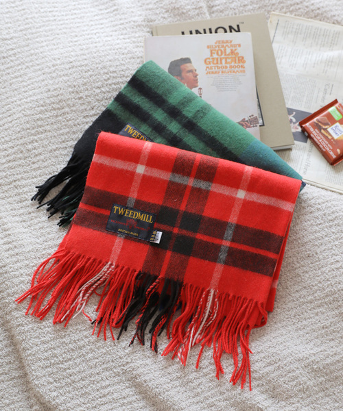 セール】《追加》【TWEEDMILL/ツイードミル】 チェックストール