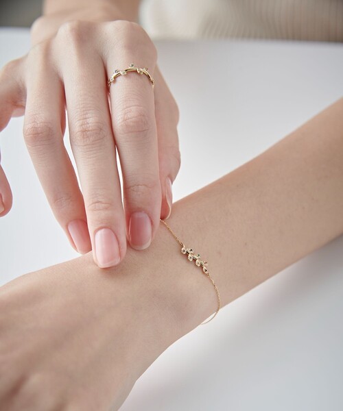 O*9様 ete エテ レインボー ブレスレット K10＋天然石 K10MPG