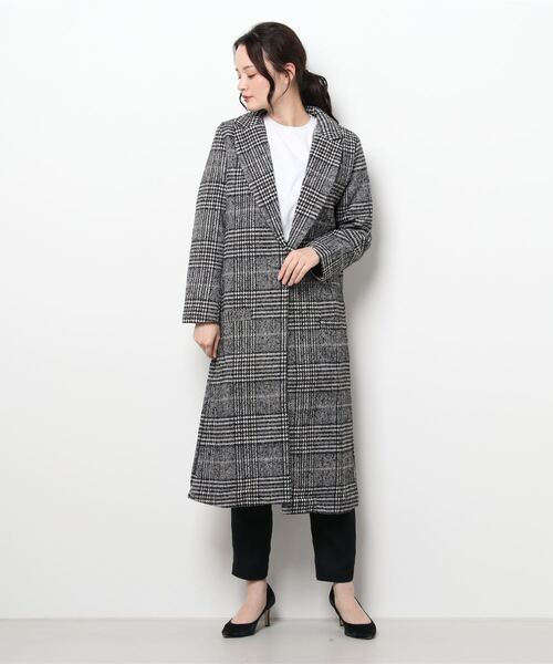 Amulet（アミュレット）の「千鳥柄ロングコート（チェスターコート