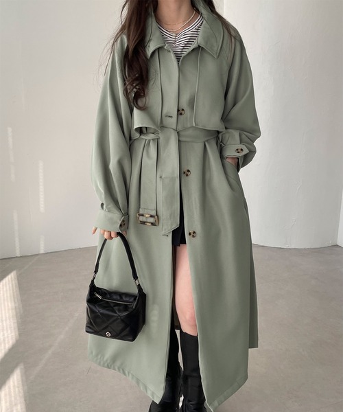 2wayボリューム袖トレンチコート（トレンチコート）｜andme
