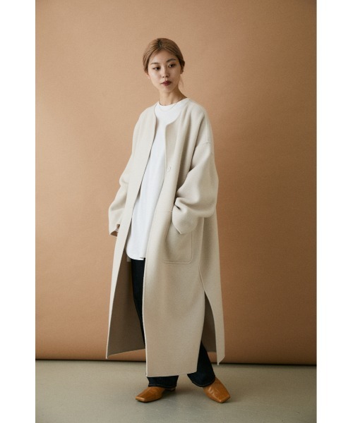 BLACK BY MOUSSY（ブラックバイマウジー）の「no collar rever coat