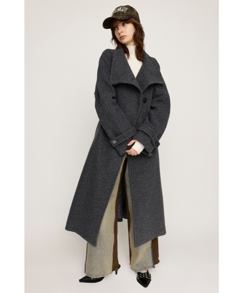 SLY（スライ）の「WIDE STAND NECK LONG COAT ワイド スタンド ネック