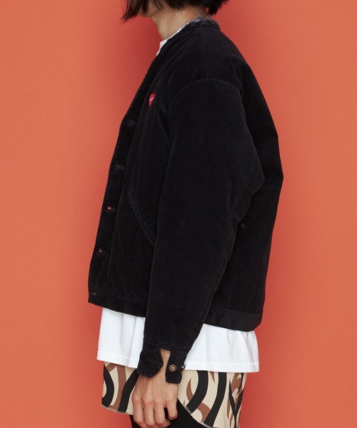 CORDUROY JACKET / ナンバーナイン ハート刺繍 カットオフカラー