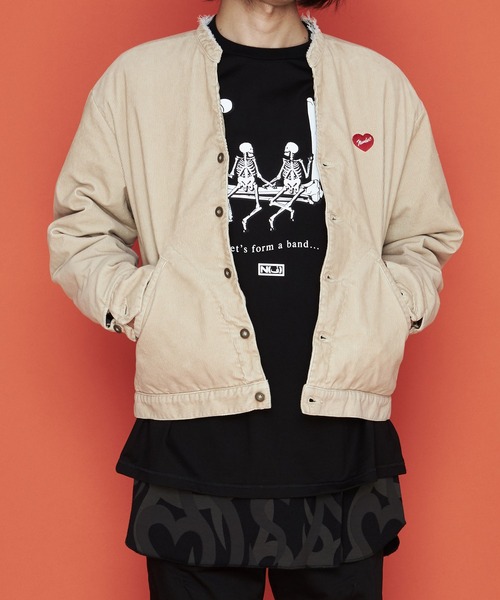 CORDUROY JACKET / ナンバーナイン ハート刺繍 カットオフカラー