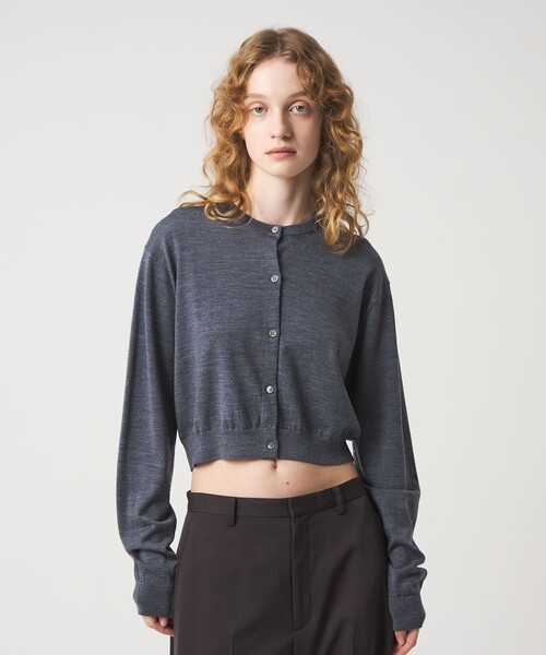 セール】＜6(ROKU)＞ウール クロップド カーディガン（カーディガン