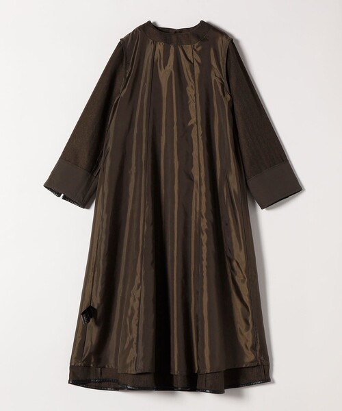 セール】SHIPS any: ヘリンボーン パイピング フレア ワンピース