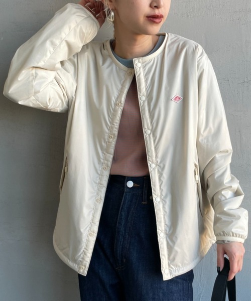 DANTON/ダントン] ナイロンタフタ インサレーションノーカラー