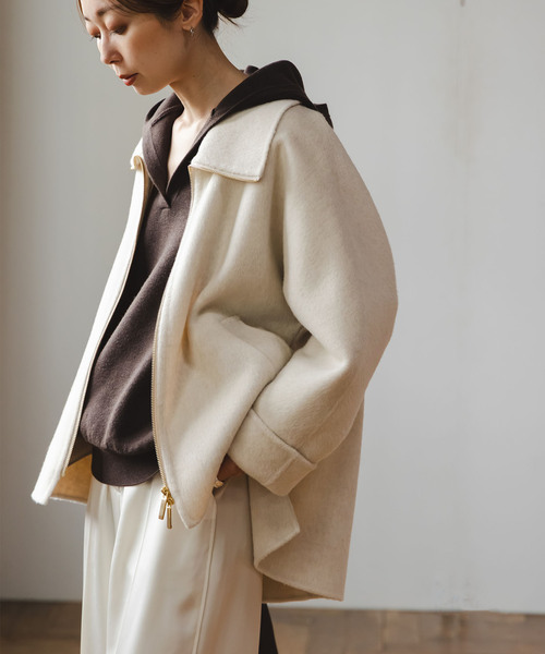 セール】《追加》キャメルミックスリバージップコート（その他アウター