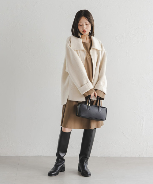 セール】《追加》キャメルミックスリバージップコート（その他アウター