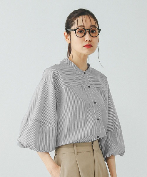 セール】袖バルーンブラウス8分袖/288616（シャツ/ブラウス）｜GLOBAL