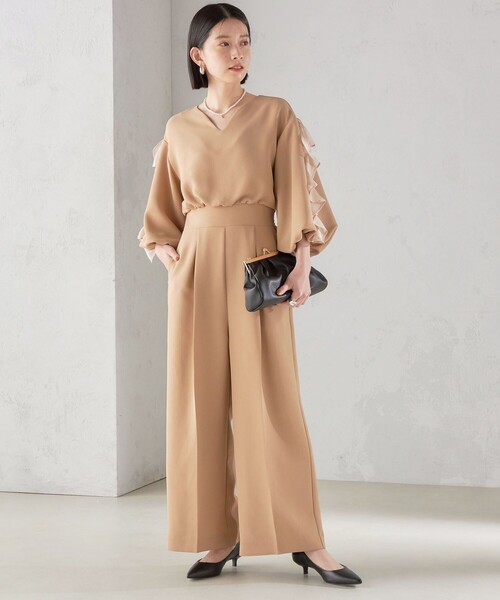 セール】little black: 〈セレモニー対応可〉袖 異素材 フリル