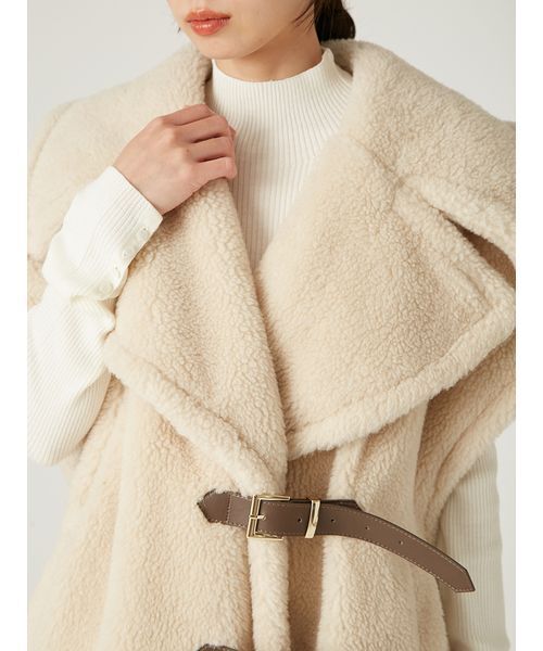 FRAY I.D（フレイアイディー）の「ECOPELボアポンチョ（ポンチョ