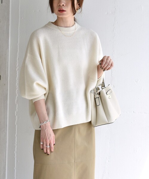 quaranciel:〈手洗い可能〉AQUA カシミヤ ミックス ドルマン ニット