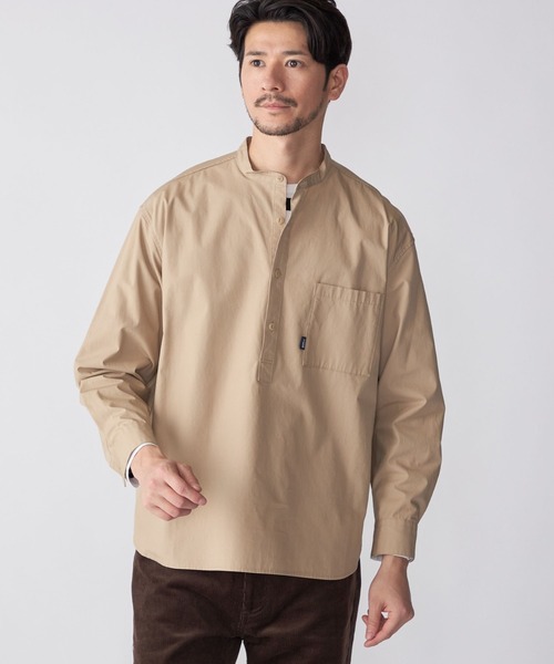 ZOZO限定】SHIPS.me: バンドカラープルオーバーシャツ（シャツ