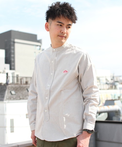 DANTON（ダントン）の「DANTON/ダントン バンドカラーシャツロング