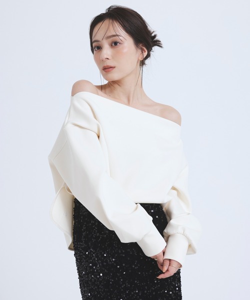 フォルムスウェットトップス（スウェット）｜anuans（アニュアンス）の