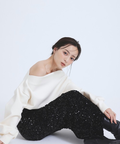 フォルムスウェットトップス（スウェット）｜anuans（アニュアンス）の