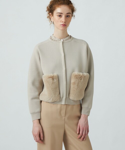 BALLSEY（ボールジィ）の「ウールポリエステルミラノリブ ファー