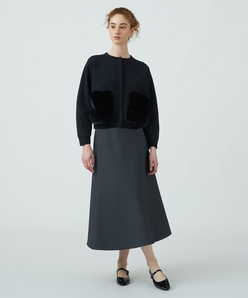 BALLSEY（ボールジィ）の「ウールポリエステルミラノリブ ファー