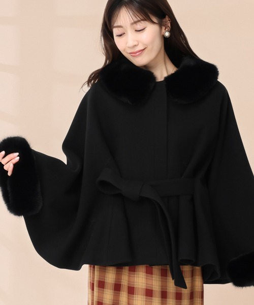 麗華 エムズグレイシー のポンチョコート38号 M'S GRACY 2023