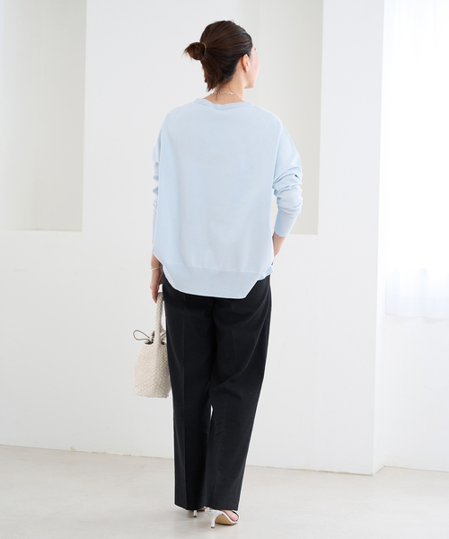 IENA（イエナ）の「コットンストレッチ NEOワイド長袖プルオーバー
