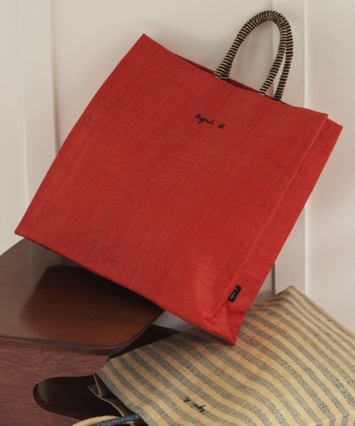 agnes b.（アニエスベー）の「ラフィアトートバッグ (MX02－05