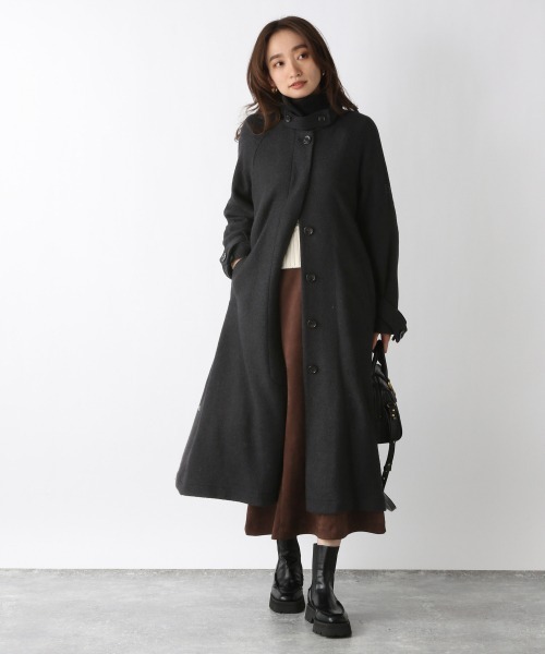 JEANASIS（ジーナシス）の「ブークレスタンドネックロングコート