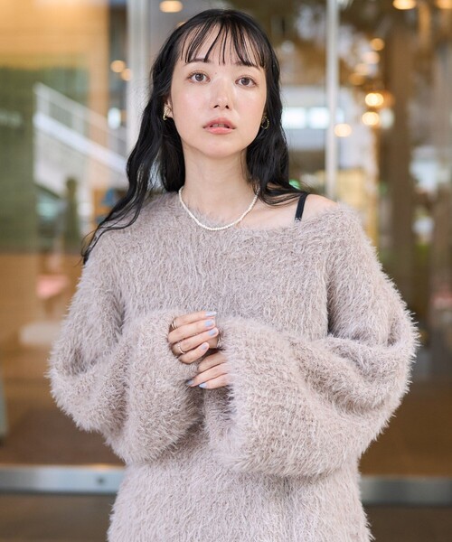 ニット FACCIES 【美品】セーター シャギープルオーバーニット 定価48