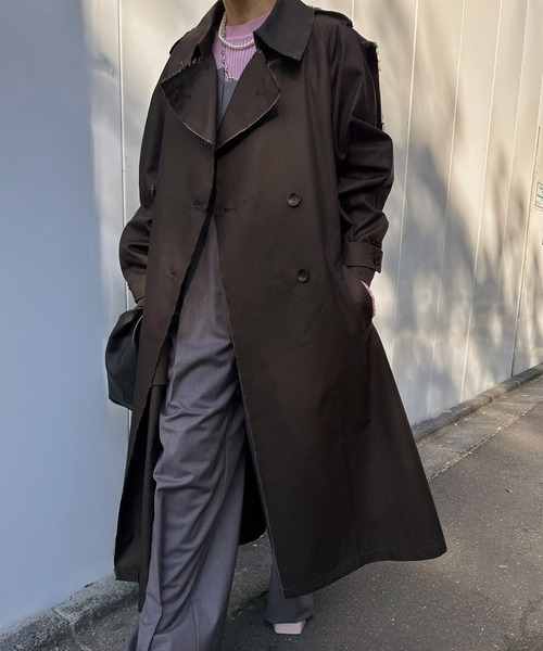 Ameri（アメリ）の「CUT OFF CHAMBRAY TRENCH COAT（トレンチコート