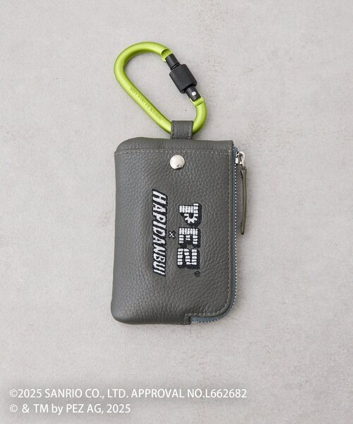 はぴだんぶい×PEZ(ペッツ) ×ear】本革/カラビナ付きパス＆キーケース