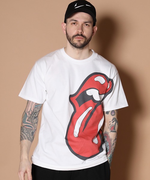 ローリングストーンズ コラボ ビッグリップス&タン 半袖Tシャツ（T