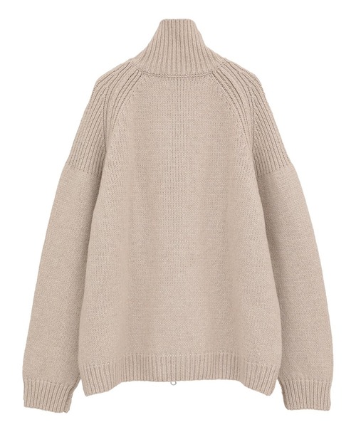 CLANE/クラネ】POCKET ZIP KNIT TOPS/ポケットジップニットトップス