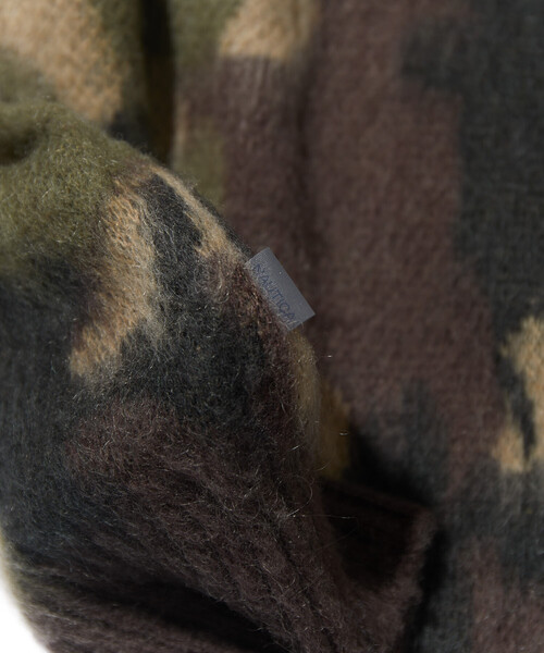 セール】NAUTICA/ノーティカ モヘア混 迷彩ジャカード クルーネック