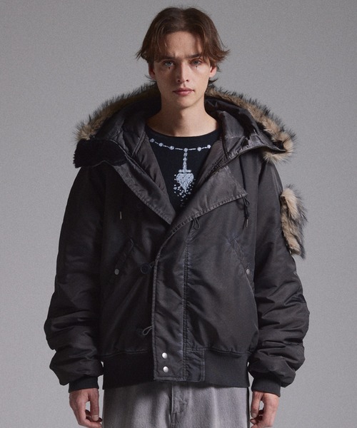 GRANCY】ファーポケットデザインフェードN2Bジャケット / Furpocket