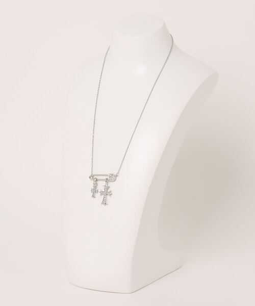 ダブルクロス安全ピンモチーフネックレス（MA）（ネックレス）｜NO WAY