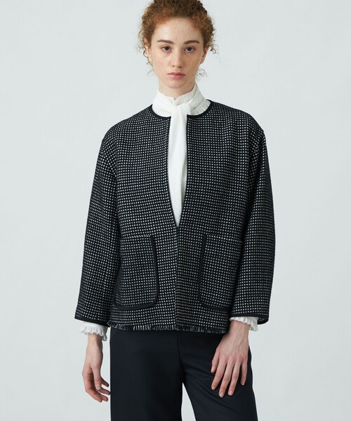 BALLSEY（ボールジィ）の「ワッフルツイード ノーカラージャケット