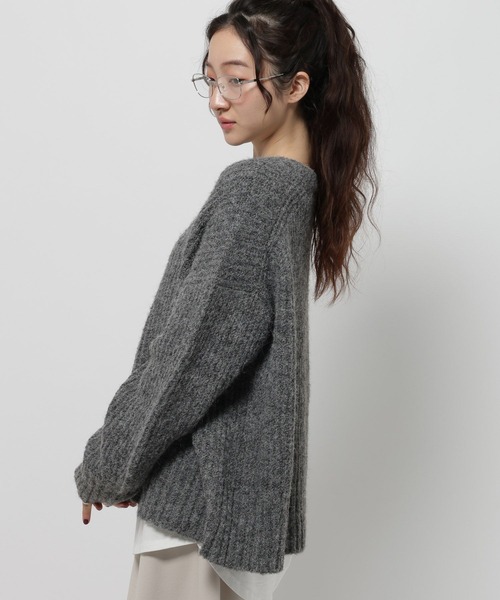 セール】アルパカウールMIXアゼプルオーバー（ニット/セーター）｜niko
