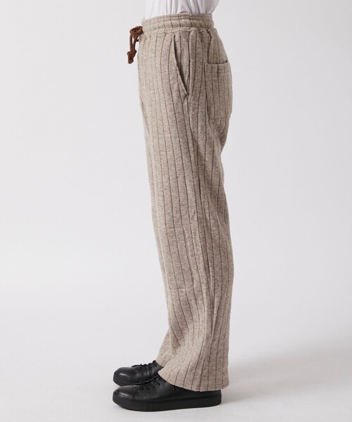 MATSUFUJI/マツフジ】Striped Quilt jacquard Trousers（スラックス