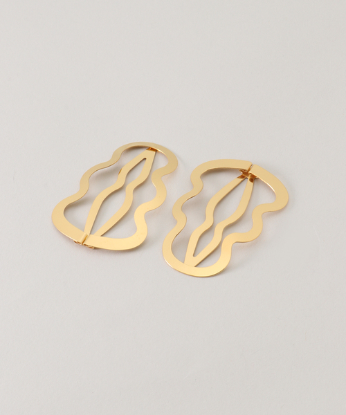 セール】CLINQ 別注 NAOMI SET XS[GOLD]：ヘアクリップ（バレッタ/ヘア