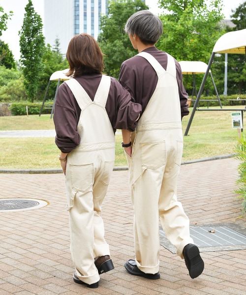 セール】ワッペン付きオーバーオール(ユニセックス)（サロペット