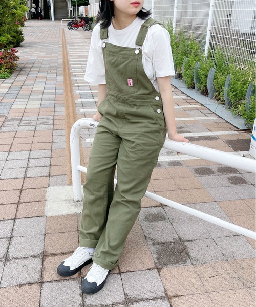 セール】ワッペン付きオーバーオール(ユニセックス)（サロペット