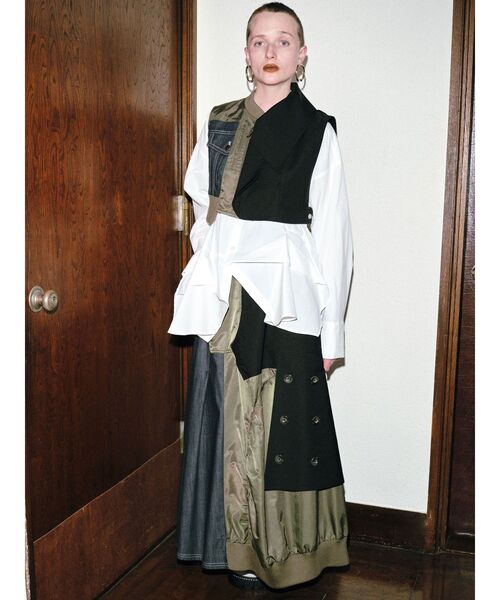 UN3D.（アンスリード）の「ファブリックミックスベスト（ベスト）」 - WEAR